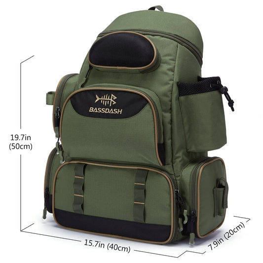 Tactical Fishing Tackle Backpack Polyester Green-1
