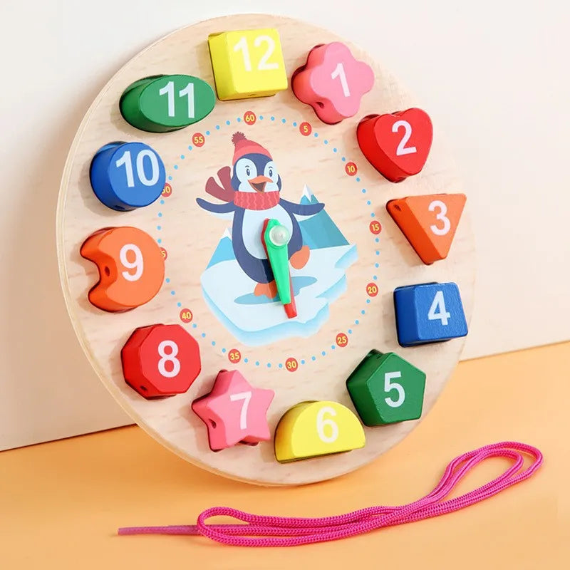 Montessori Wooden Clock Educational Game-1