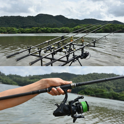 2-Tips 4.2m Carbon Fiber Carp Fishing Rod Grey-1