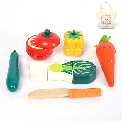 Wooden Pretend Play Food for Children Multivariant-12