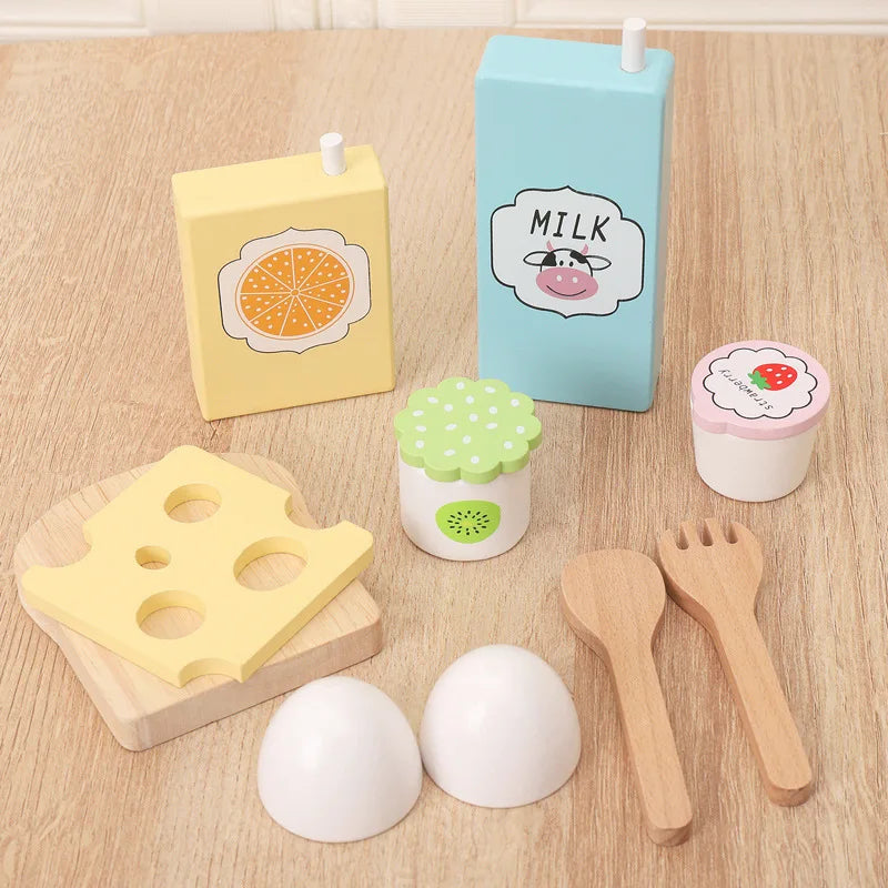 Wooden Pretend Play Food for Children Multivariant-4
