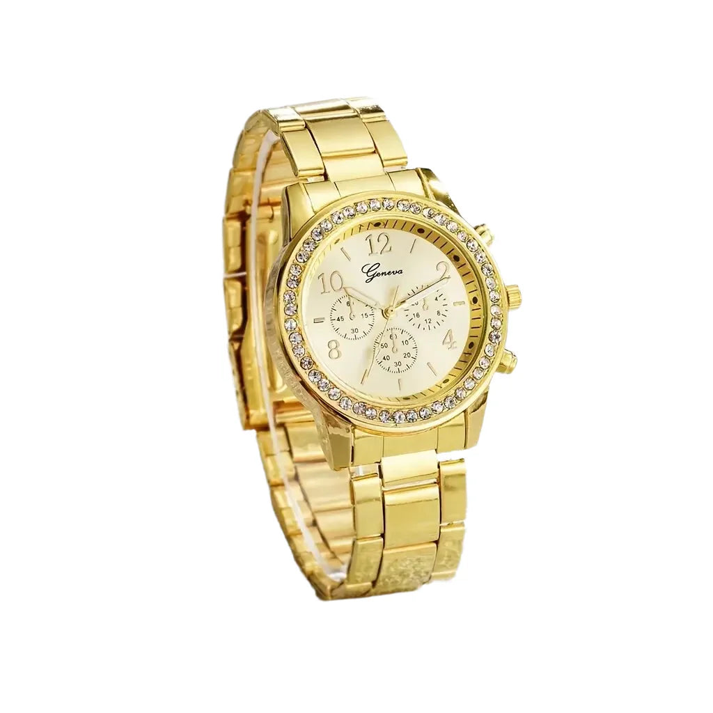 Women’s Luxury Gold Watch Jewelry Set (5PCS)-0
