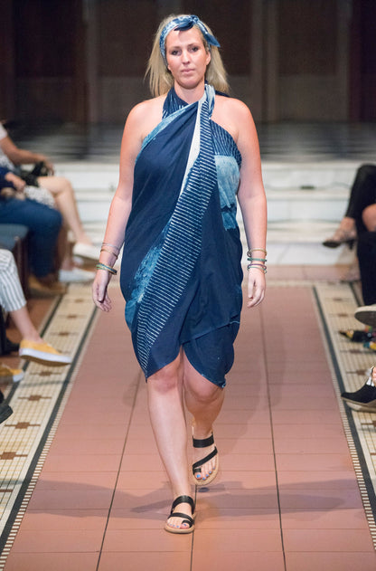 Serenity Indigo handprinted scarf-4