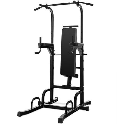 Power Tower Pull Up Bar Stand with Adjustable Heights and Bench-0