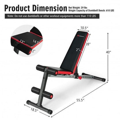 Multi-function Weight Bench with Adjustable Backrest-4