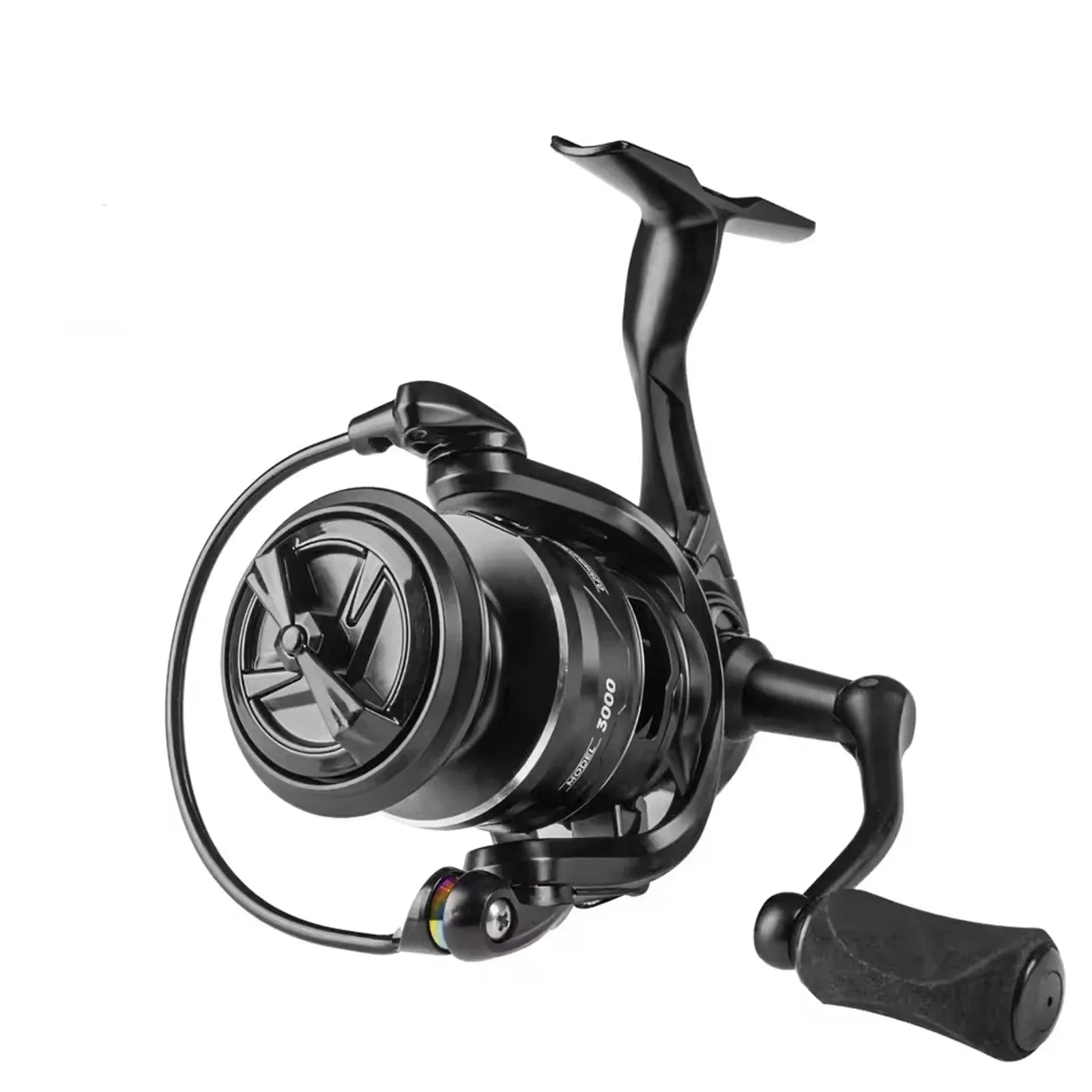 5000 Series Spinning Fishing Reel with Carbon Drag System Black-0
