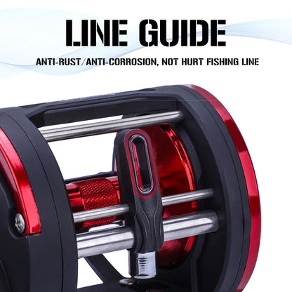 rolling Drum Fishing Reel 28kg Max DragRight Hand Red-1