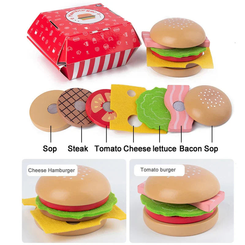 Burgers and Fries Toy Set for Children-3