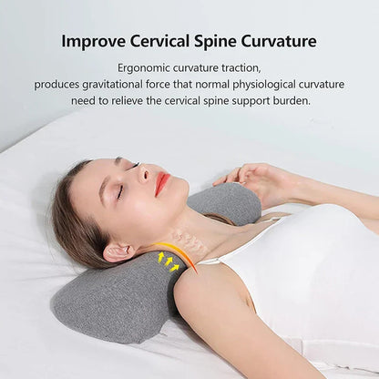 Memory Foam Cervical Pillow Orthopedic Contour Support Grey-3