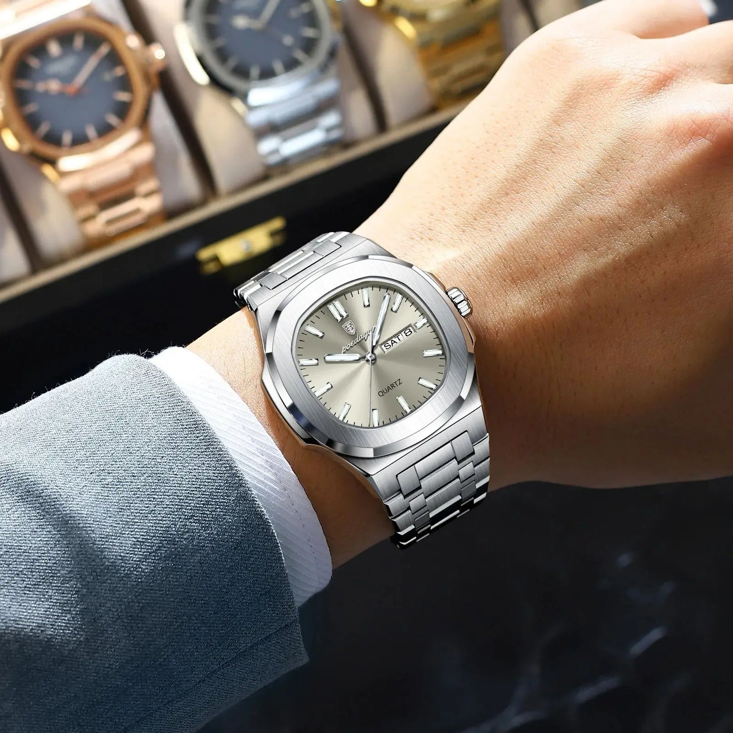 Men’s Luxury Square Watch-3