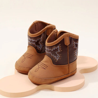 Soft Breathable Western Baby Boots-0
