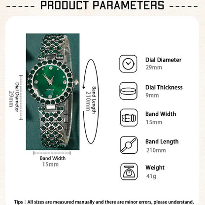 Women's Luxury Watch Jewelry Set with Heart Accents-4