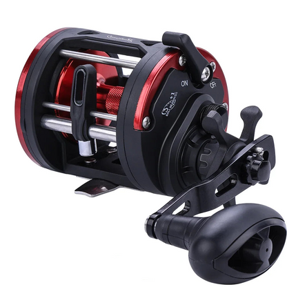 rolling Drum Fishing Reel 28kg Max DragRight Hand Red-0