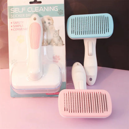 Self-Cleaning Grooming Brush for Pets-3