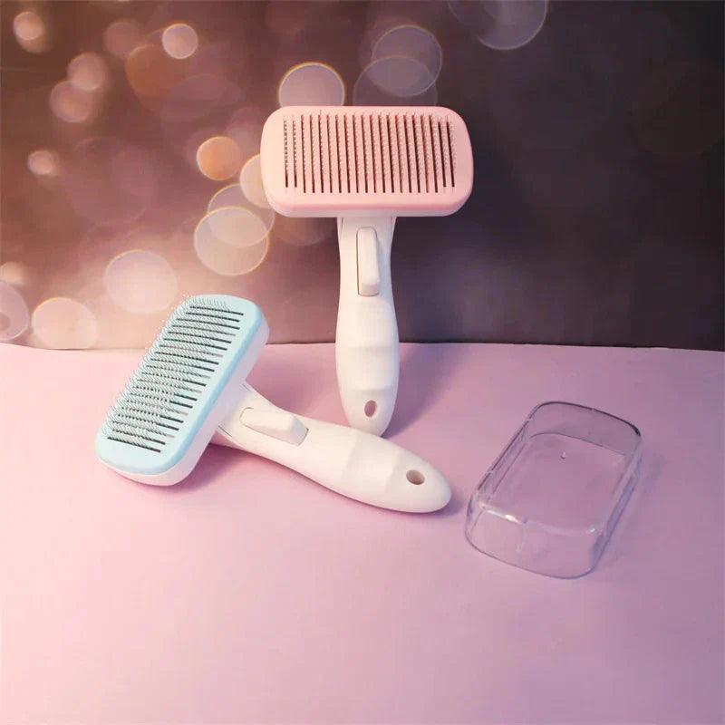 Self-Cleaning Grooming Brush for Pets-4