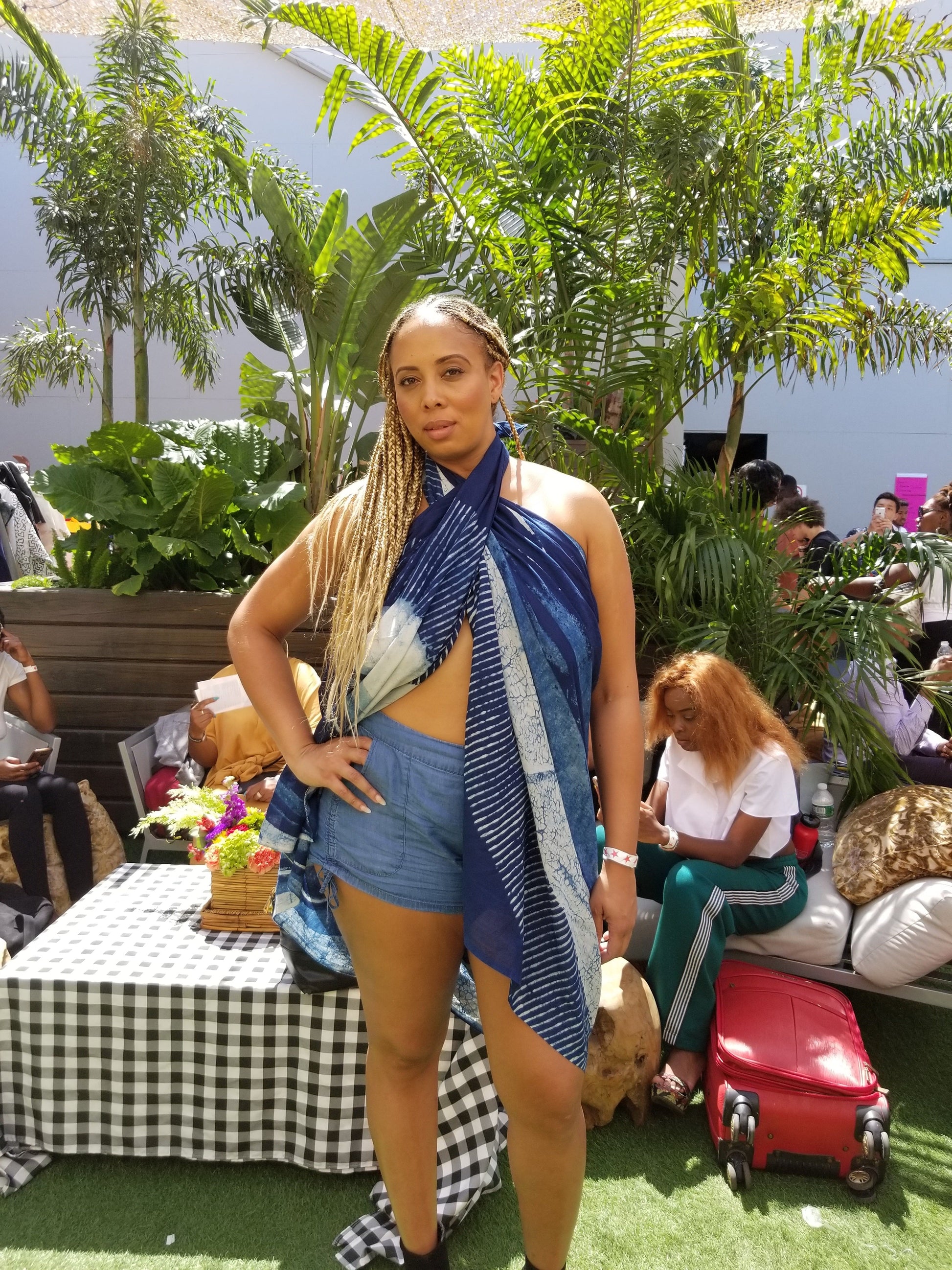 Serenity Indigo handprinted scarf-3