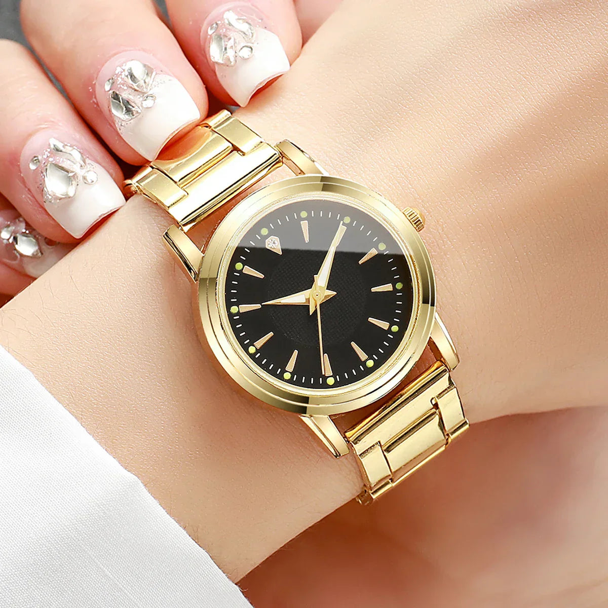 Couple Quartz Gold Watches Set-3