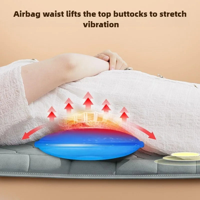 Electric Full Body Massage Mattress with Heat, Airbag, and Kneading Grey-3