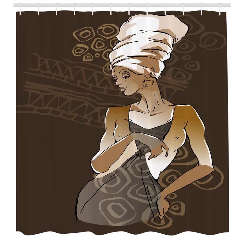 Shower Curtain with Hooks Included