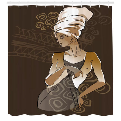 Shower Curtain with Hooks Included