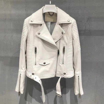 Sleuve Luxury Genuine Leather Jacket Women-1