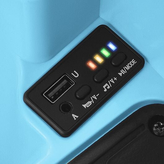 12V 360 Ride on Bumper Car for Toddlers with Remote Control-Light Blue-3