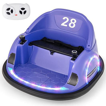 12V 360 Ride on Bumper Car for Toddlers with Remote Control-Light Blue-16