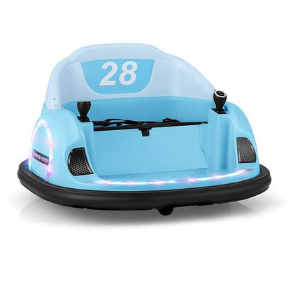 12V 360 Ride on Bumper Car for Toddlers with Remote Control-Light Blue-19