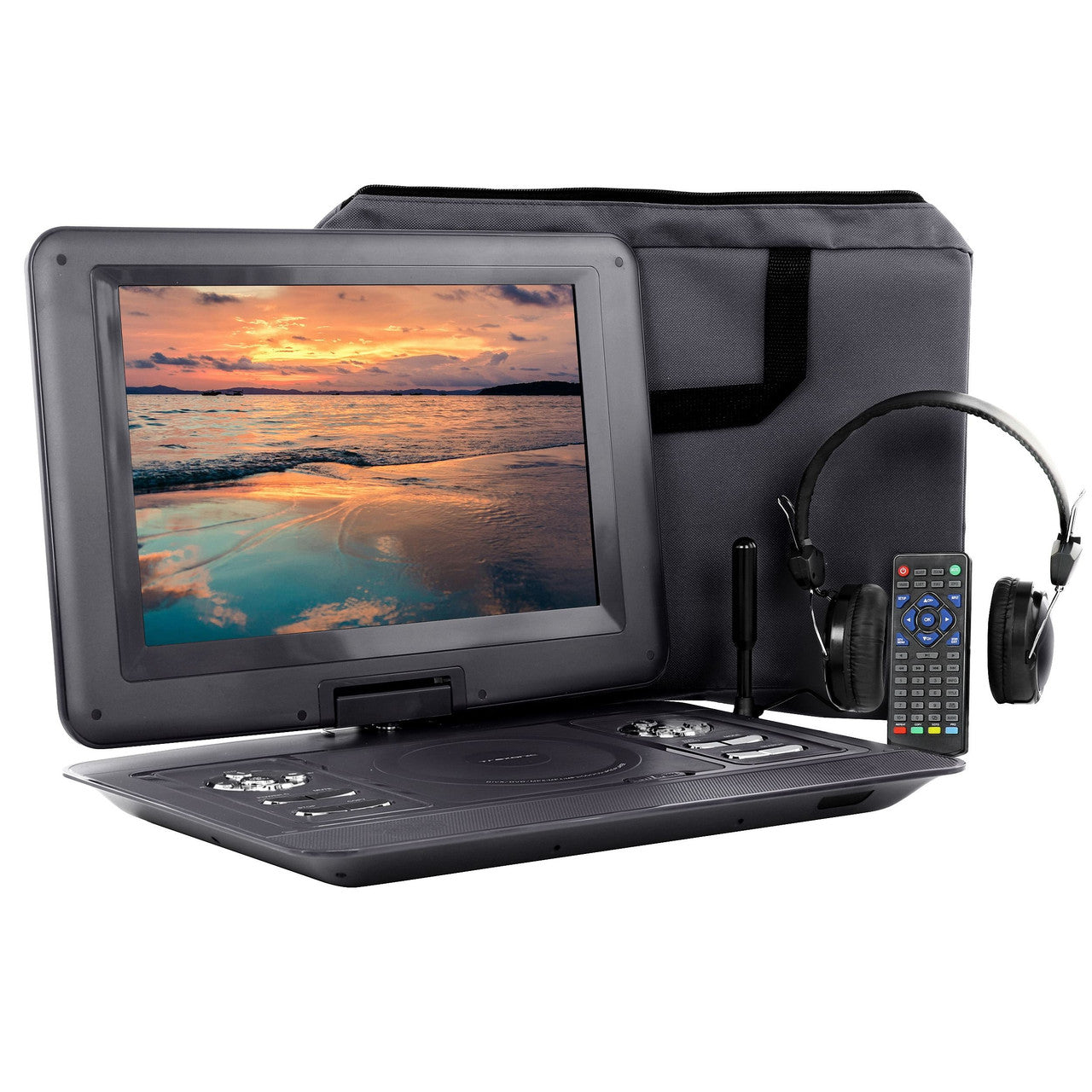 Trexonic 13.3 Inch Portable TV+DVD Player with Color TFT LED Screen a D970-TR-D133BLK_RB-0