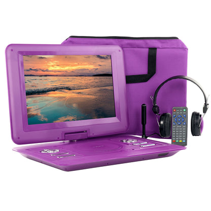 Trexonic 13.3 Inch Portable TV+DVD Player with Color TFT LED Screen a D970-TR-D133PUR_RB-0