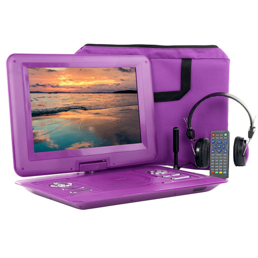 Trexonic 13.3 Inch Portable TV+DVD Player with Color TFT LED Screen a D970-TR-D133PUR_RB-0