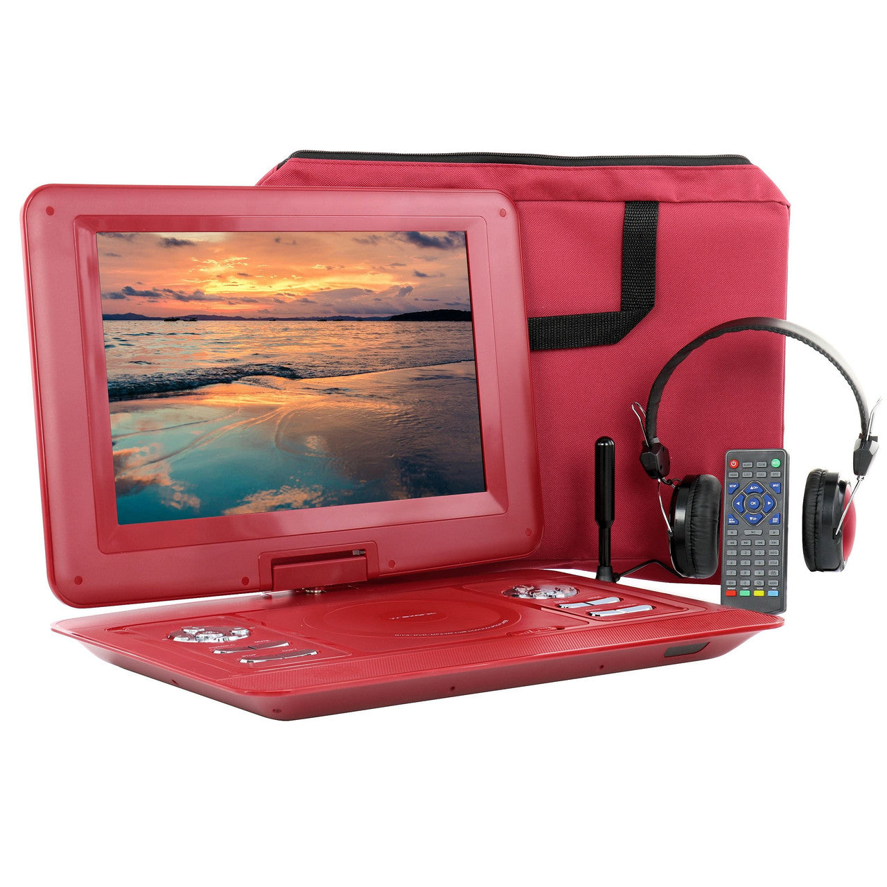 Trexonic 13.3 Inch Portable TV+DVD Player with Color TFT LED Screen and USB/HD/AV Inputs-0