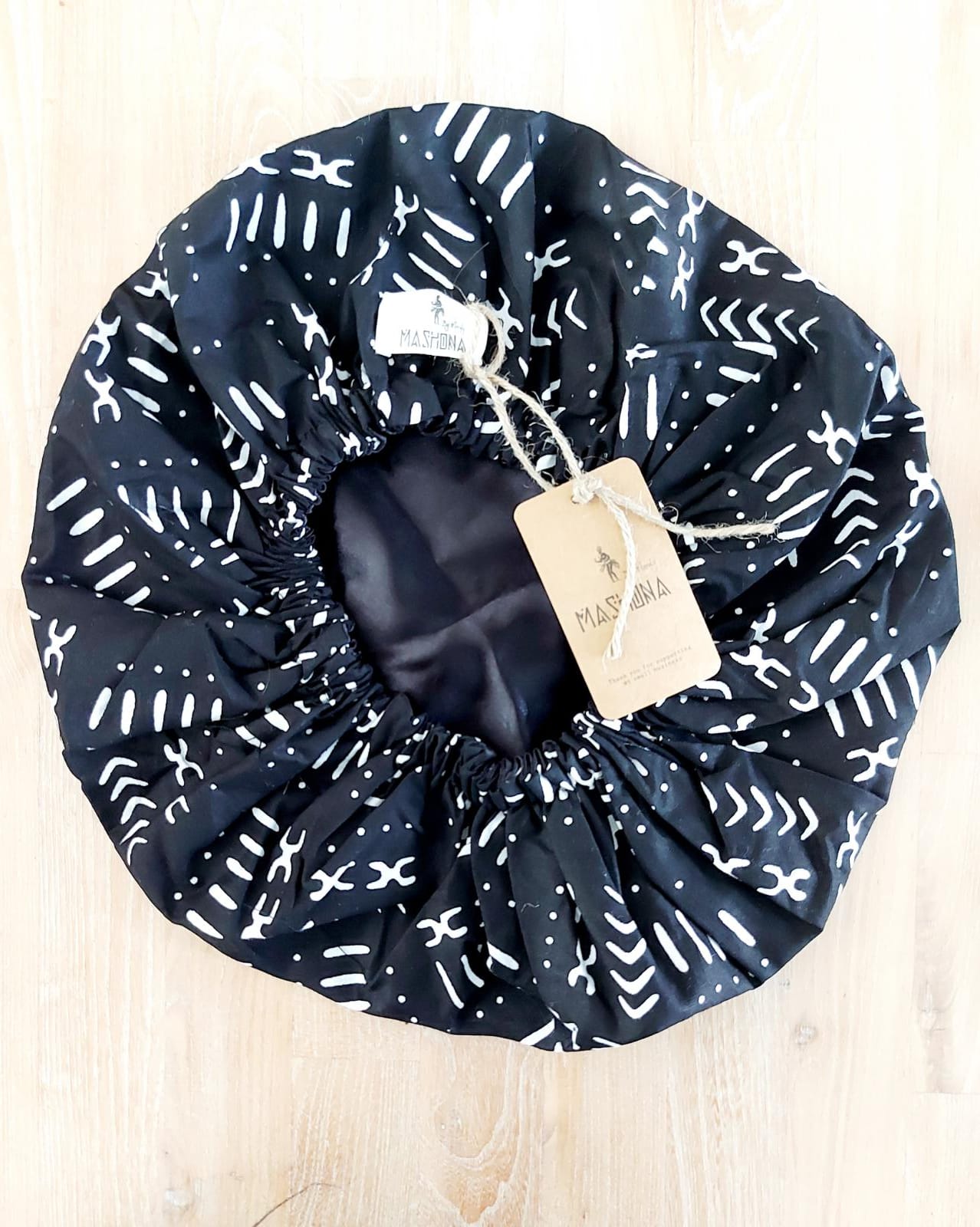 Large African "Ankara" Print Women Satin Lined Sleep Bonnet Cap | Sleeping Cap-5