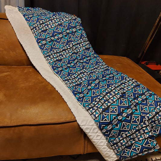 African Print | Mudcloth Print Throw Blanket | 100x150cm-0