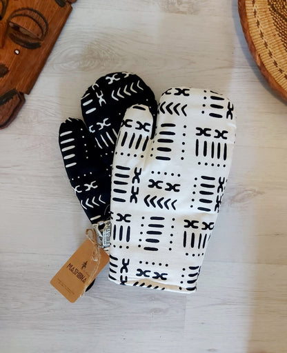 Handmade Apron and Oven Gloves Set | Made from 100% African Print Cotton | African Print Apron-3