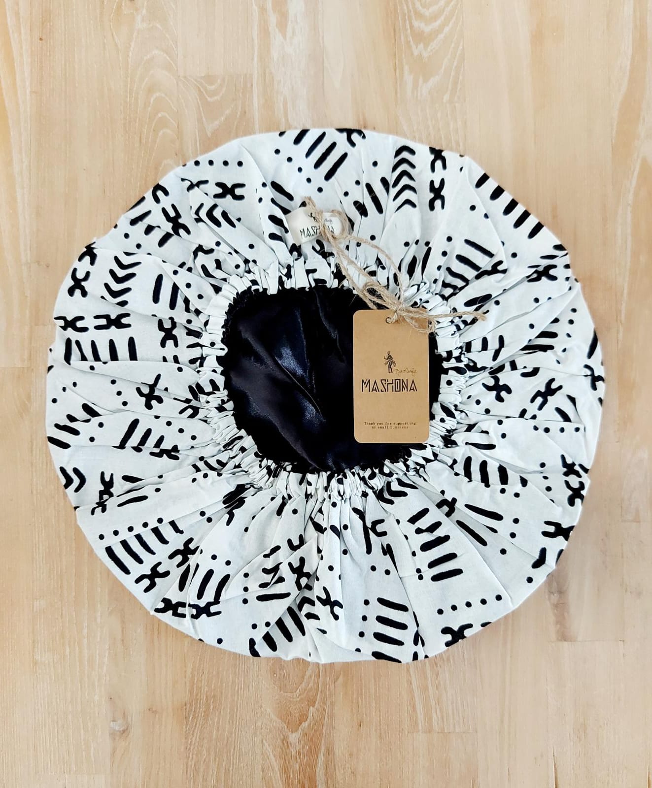 Large African "Ankara" Print Women Satin Lined Sleep Bonnet Cap | Sleeping Cap-6