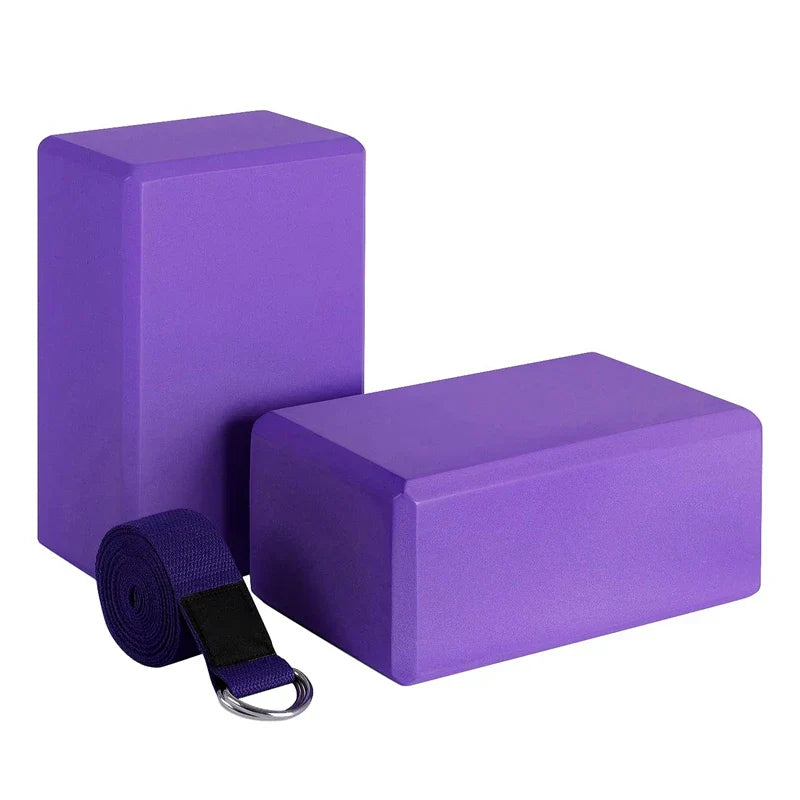 Yoga Block and Strap Set Soft Non-Slip Foam-0