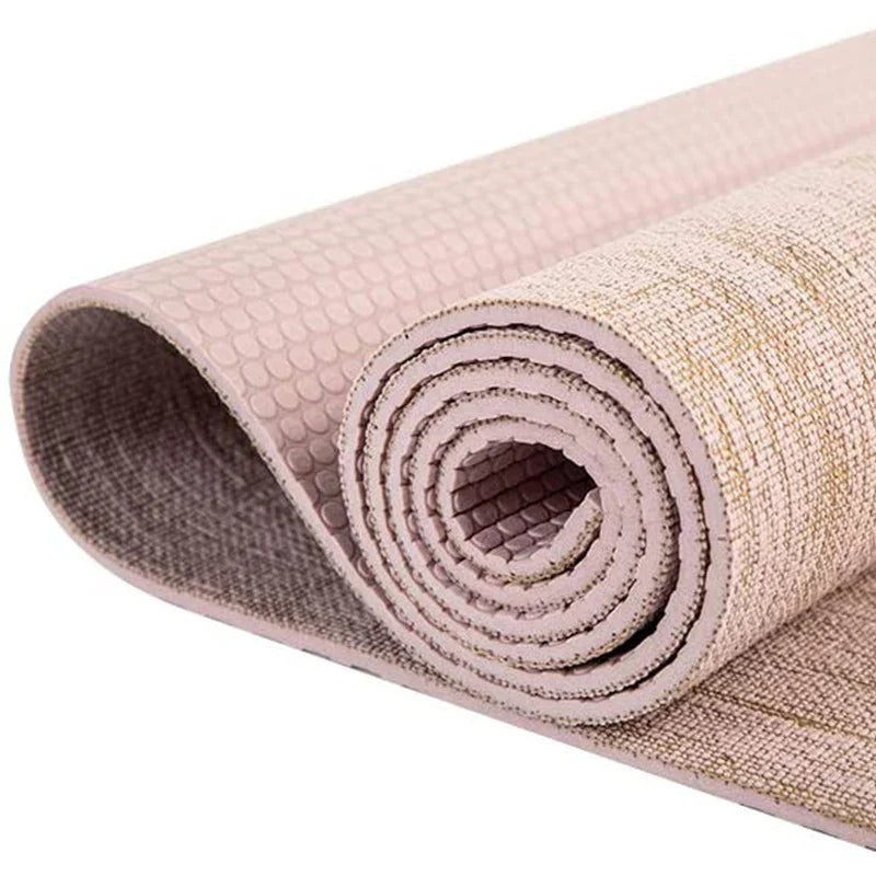 Yoga Mat Jute PVC Non-Slip Pilates Fitness Mat-1