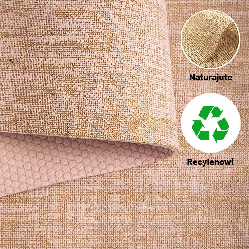 Yoga Mat Jute PVC Non-Slip Pilates Fitness Mat-3