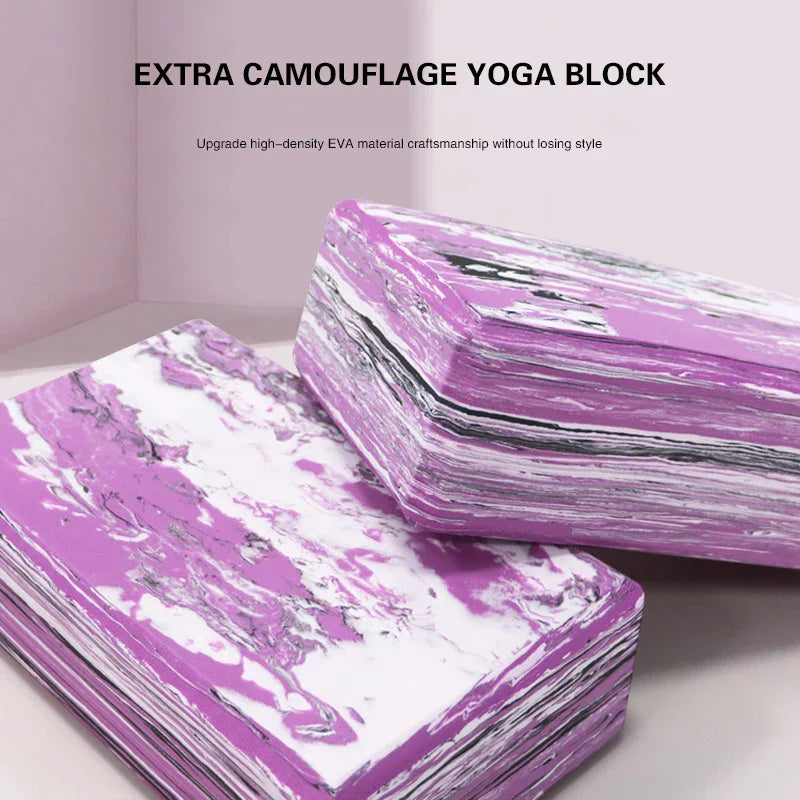 High-Density Camouflage Yoga Block (Purple)-1