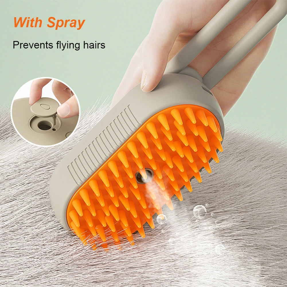 Steam Grooming Brush for Pets-3