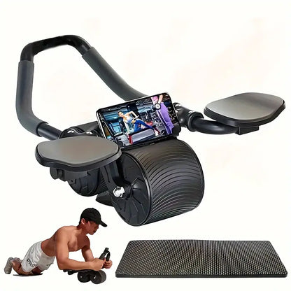 Automatic Rebound Abdominal Wheel with Elbow Pad-0