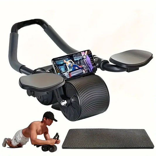 Automatic Rebound Abdominal Wheel with Elbow Pad-0