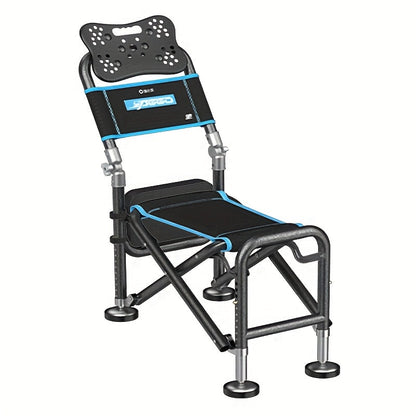 Portable Fishing Chair Adjustable Foldable Black Iron-0