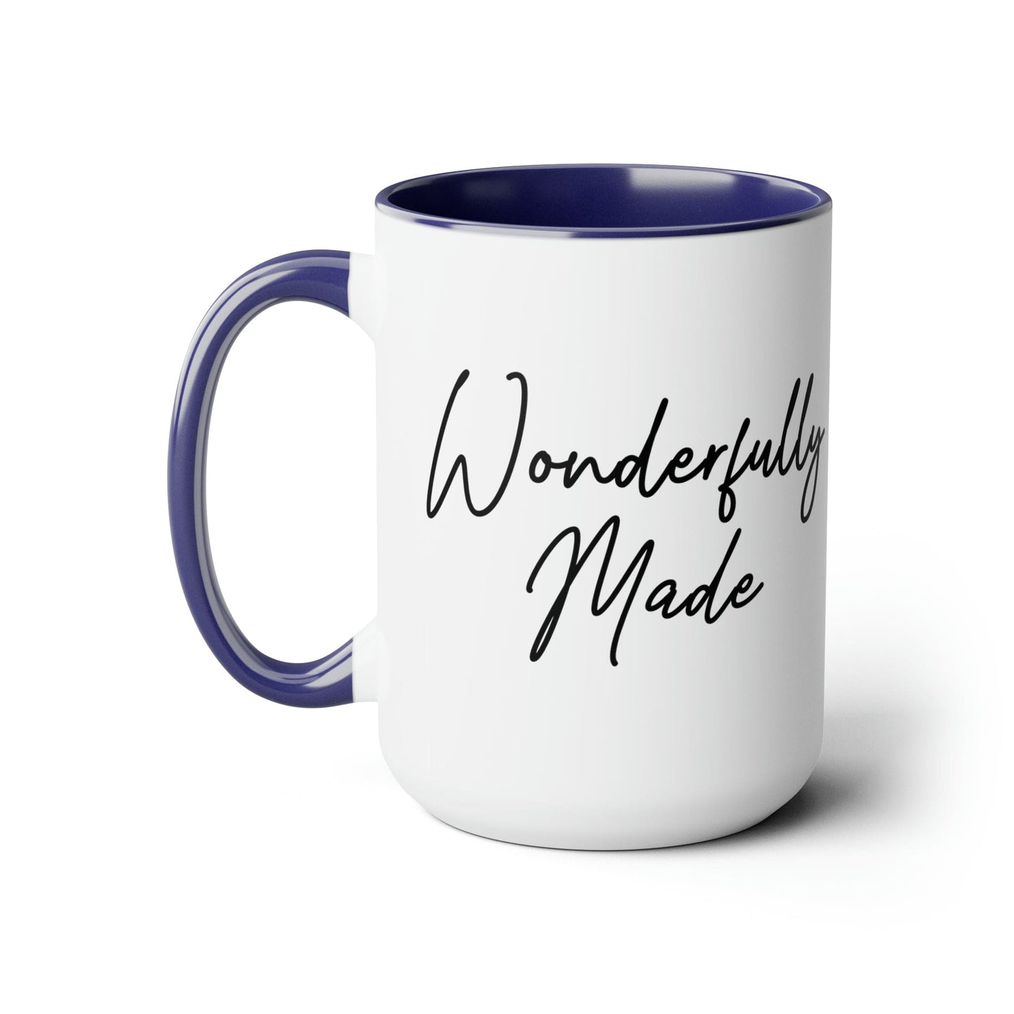 Ceramic Coffee Mug 15oz - Wonderfully Made Black Illustration-2