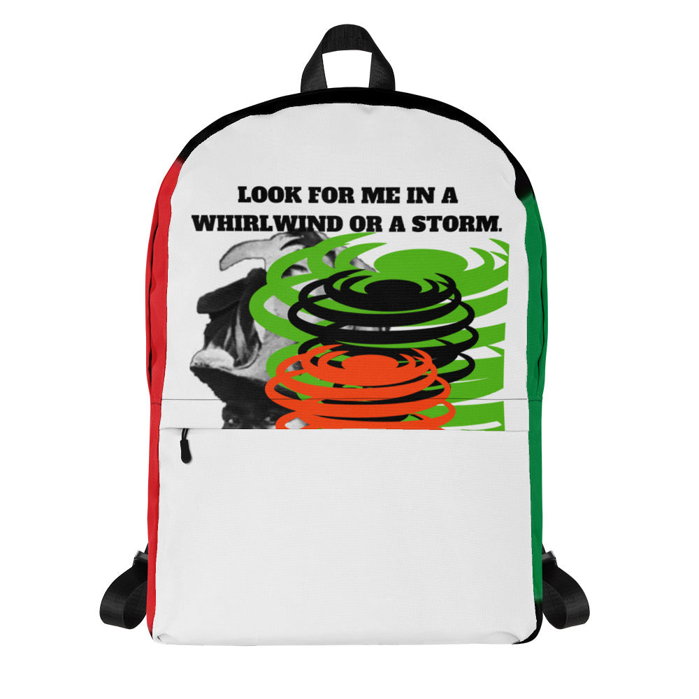 LOOK FOR ME IN A WHIRLWIND Backpack by SobG Designs