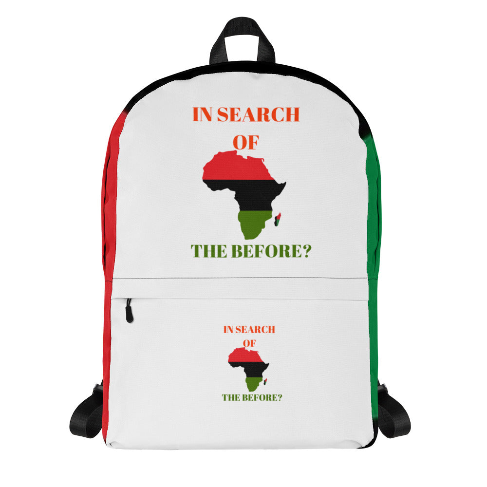IN SEARCH OF THE BEFORE? Backpack by SobG Designs