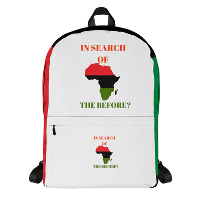 IN SEARCH OF THE BEFORE? Backpack by SobG Designs