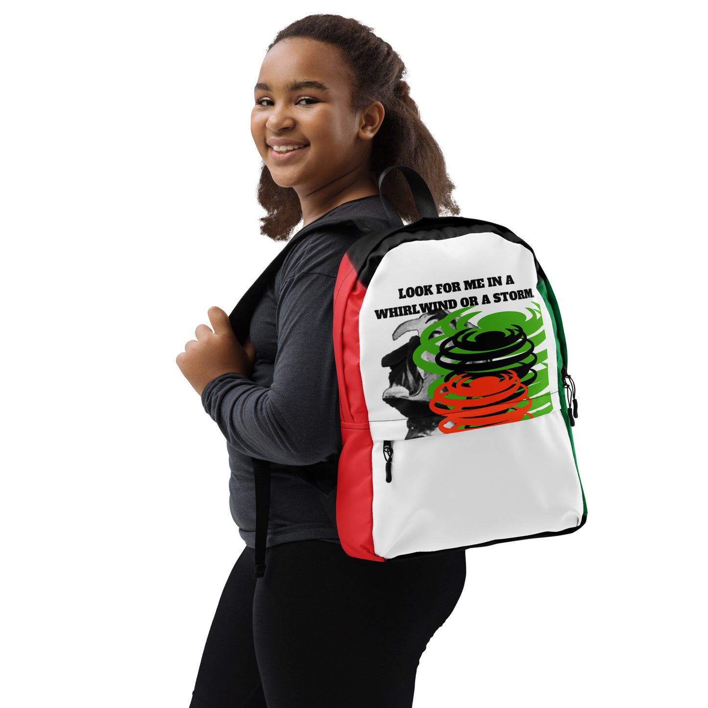 LOOK FOR ME IN A WHIRLWIND Backpack by SobG Designs