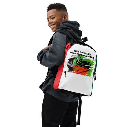 LOOK FOR ME IN A WHIRLWIND Backpack by SobG Designs